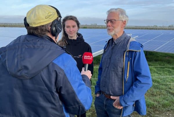 interview radio utrecht bij zonnepark cothen